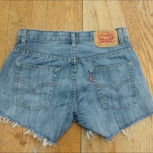 Levi's cut off jean shorts